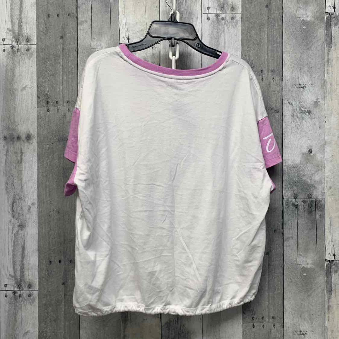 Size 16/18 White/Purple Justice T Shirt