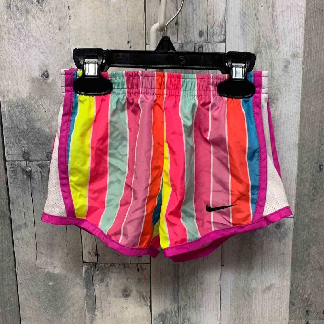 Size 3T Pink Striped Sport Brand Shorts - Athletic
