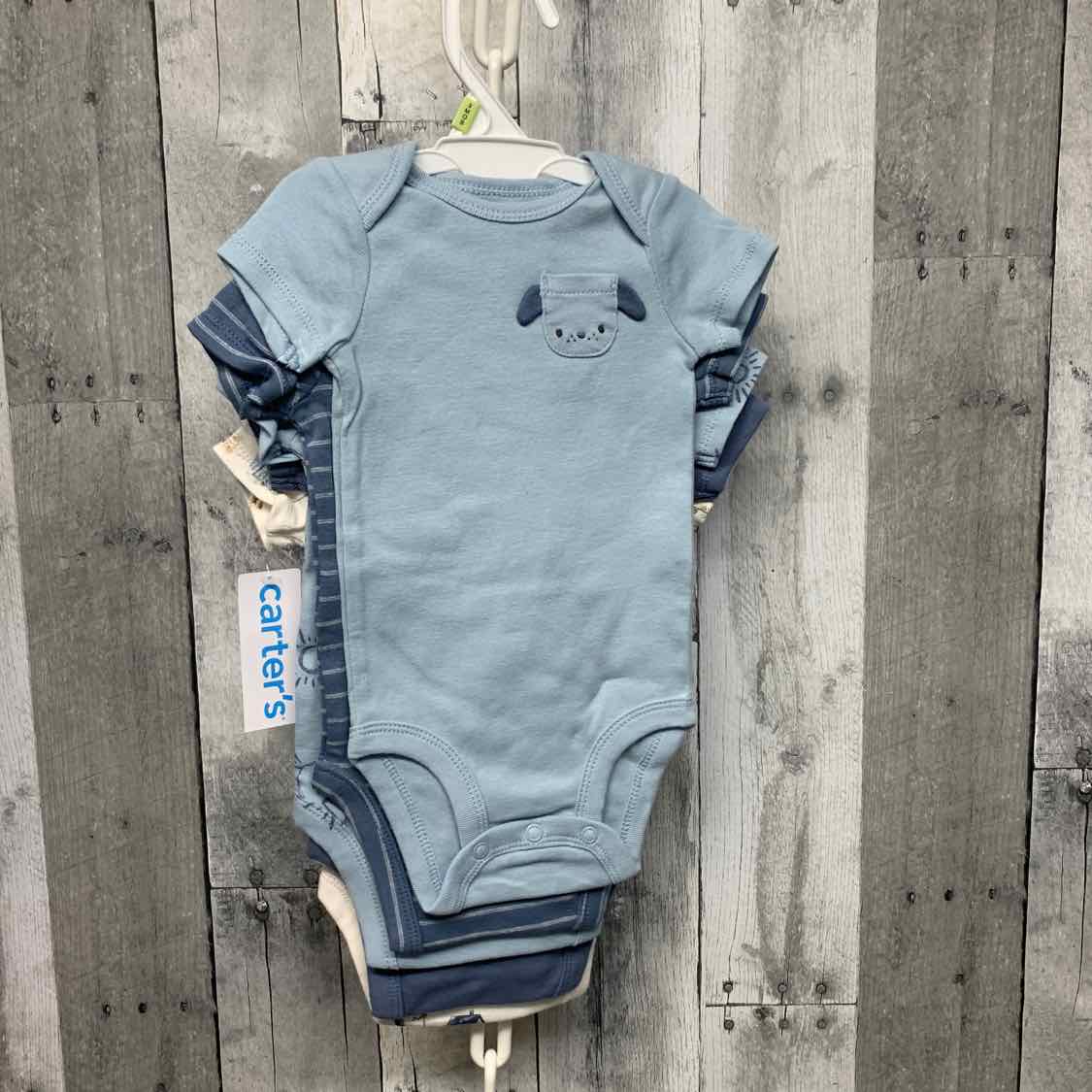 Size 3 Months White/Blue Carter's Bodysuit