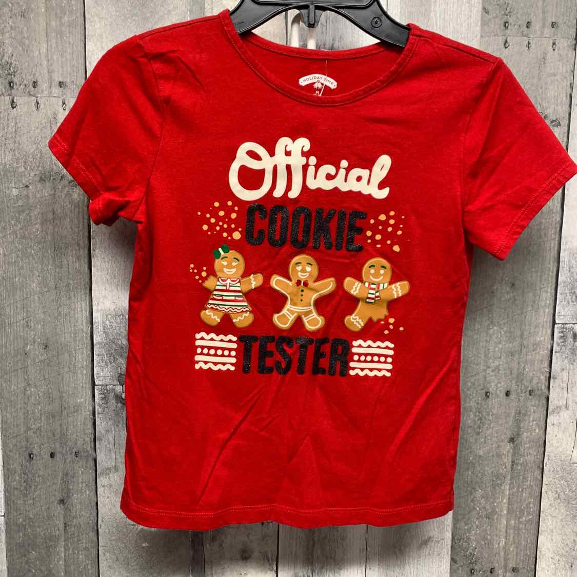 Size 7/8 Red Graphic Holiday Brands T Shirt