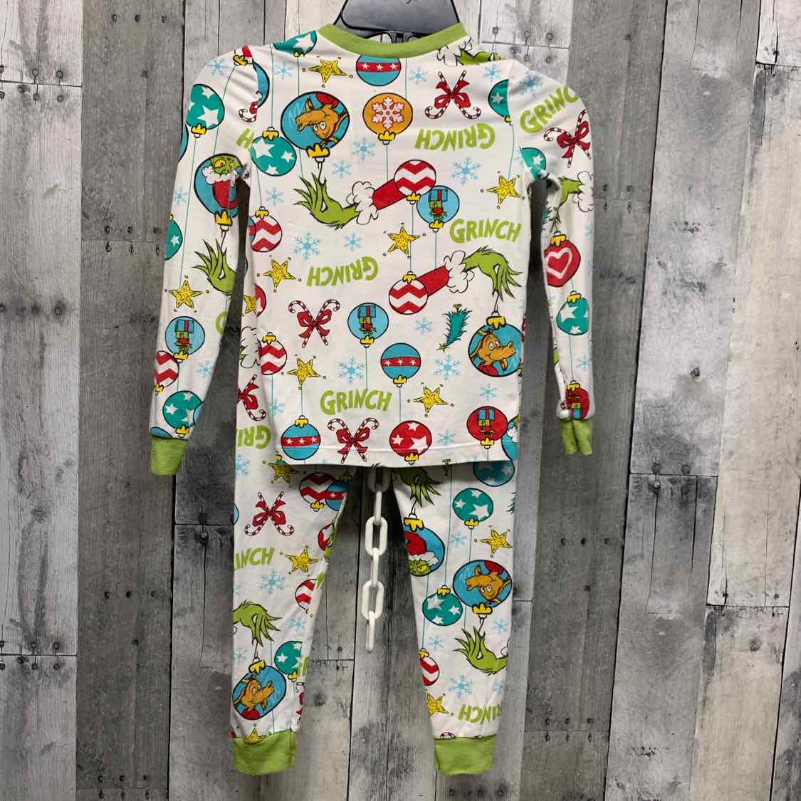 Size 6 White/Green Dr Seuss 2pc PJs