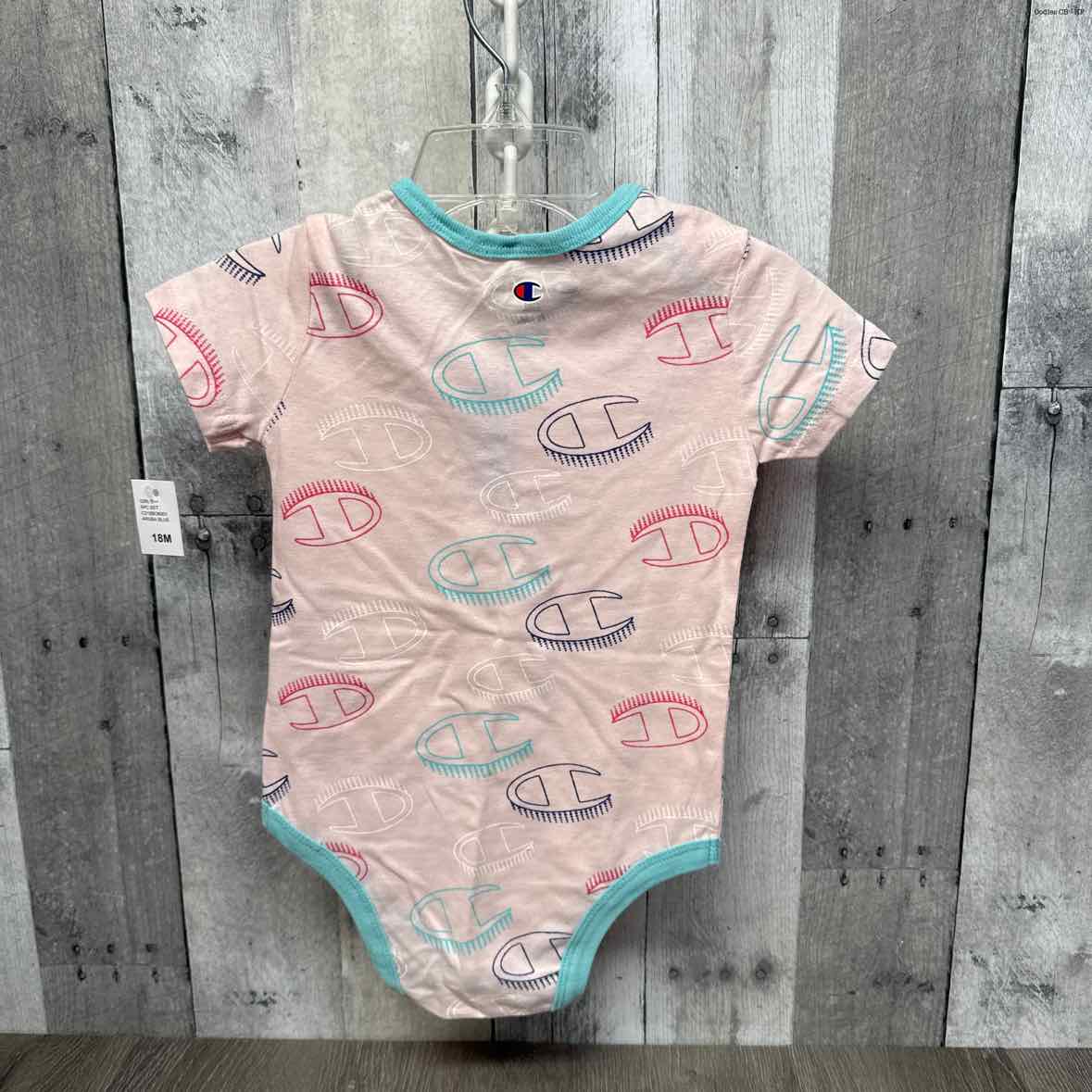 Size 18 Months Pink/Blue Champion Bodysuit