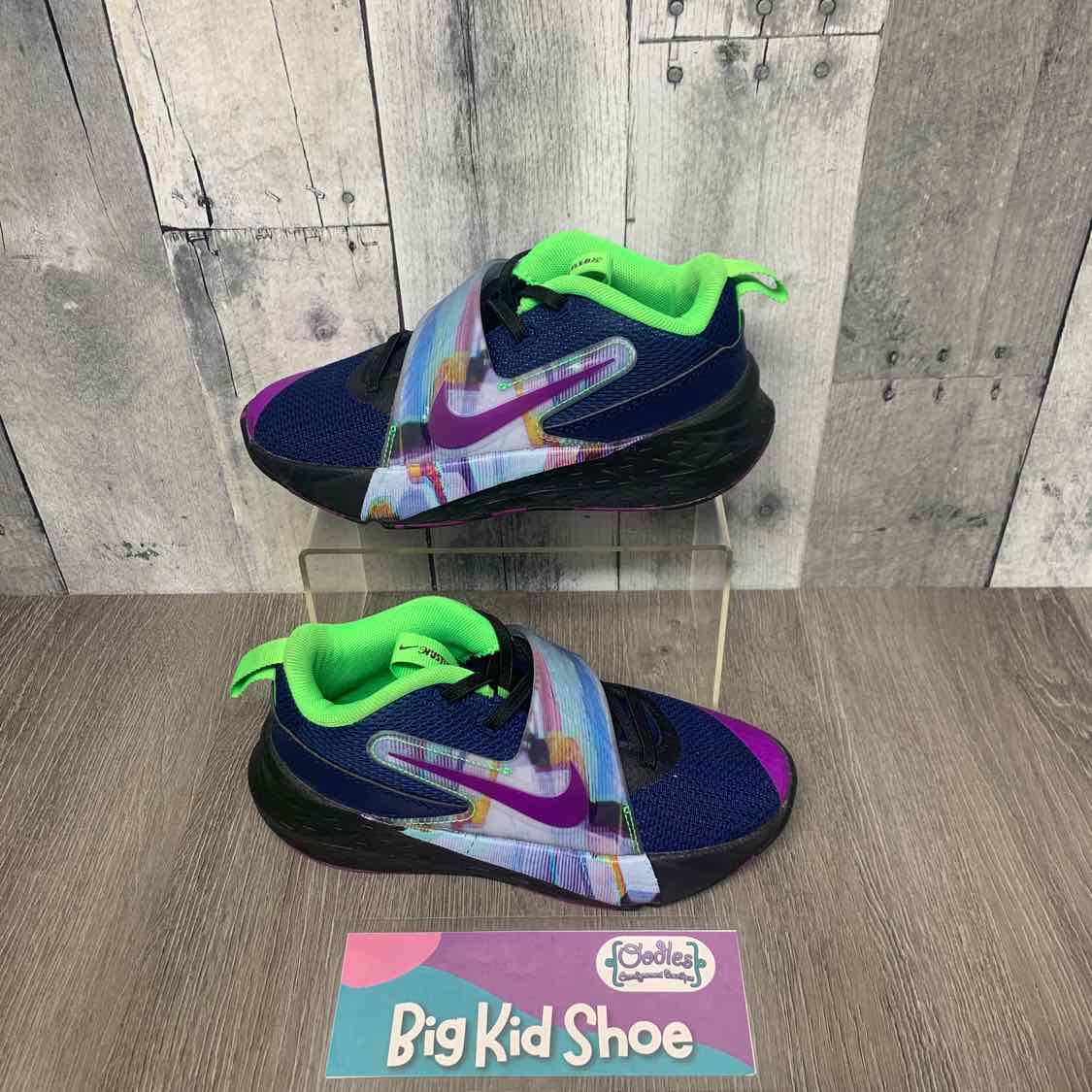 Size 1 Navy/Purple Sport Brand Sneakers