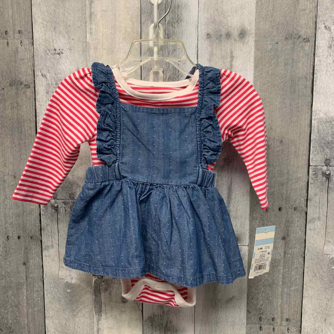 Size 3-6 Months Pink/Denim Cat & Jack Shirt/Jumper