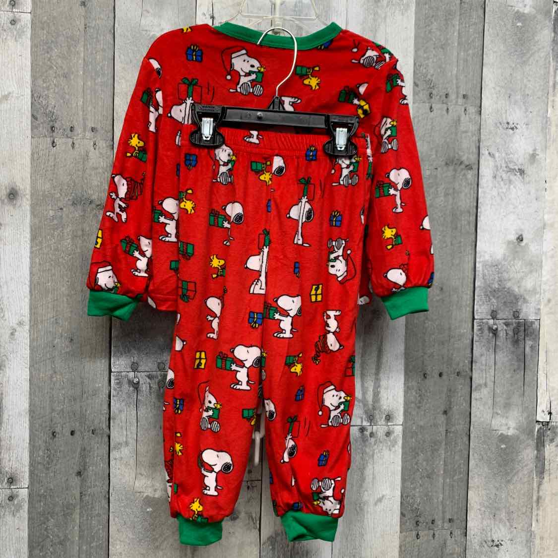 Size 3T Red Print Peanuts 2pc PJs