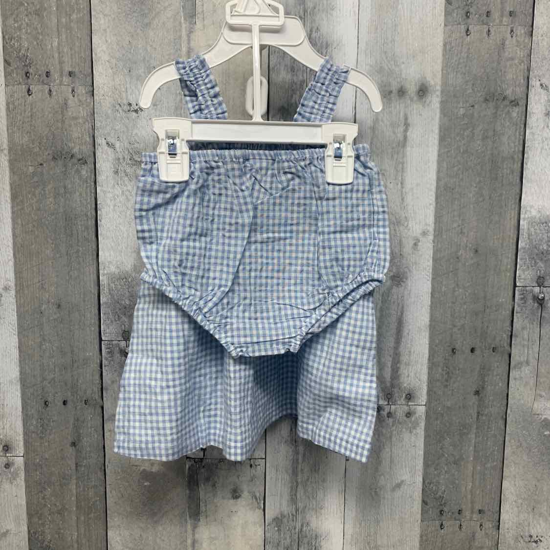 Size 18-24 Months Blue Checker Name Brand 2pc Dress