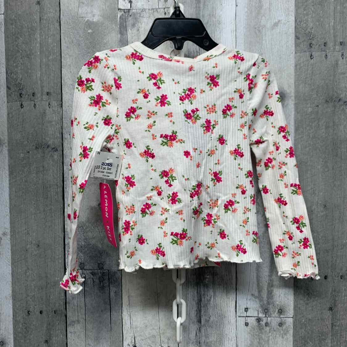 Size 3T White Floral Print Mid Brand 2pc Top