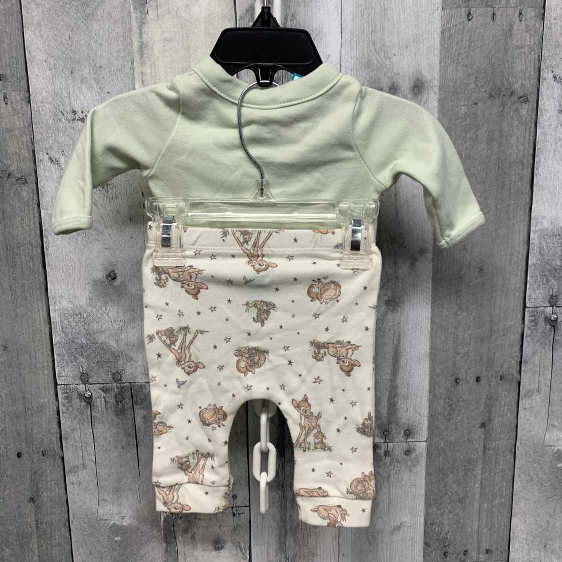 Size Newborn Gray/White Disney Shirt/Pants