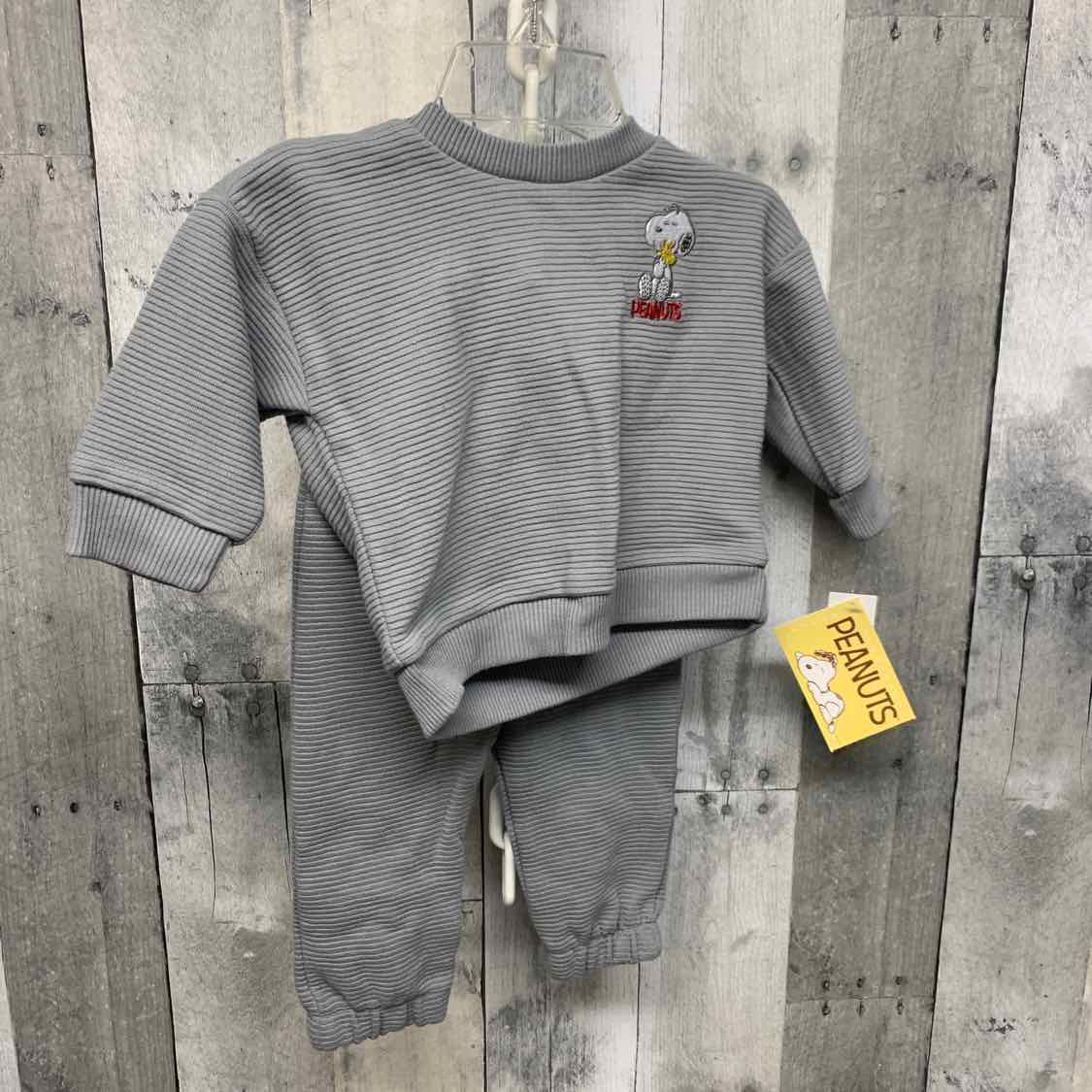 Size 0-3 Months Gray Peanuts Shirt/Pants