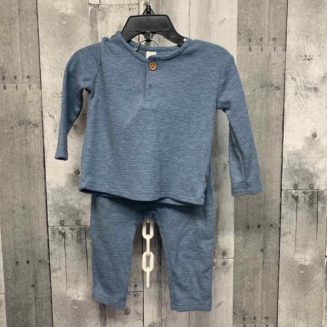 Size 12 Months Blue Modern Moments by Gerber Shirt/Pants