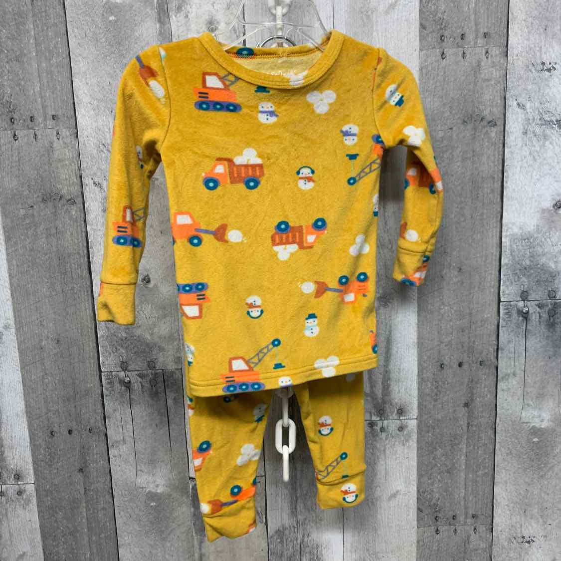 Size 18 Months Yellow Graphic Cat & Jack 2pc PJs