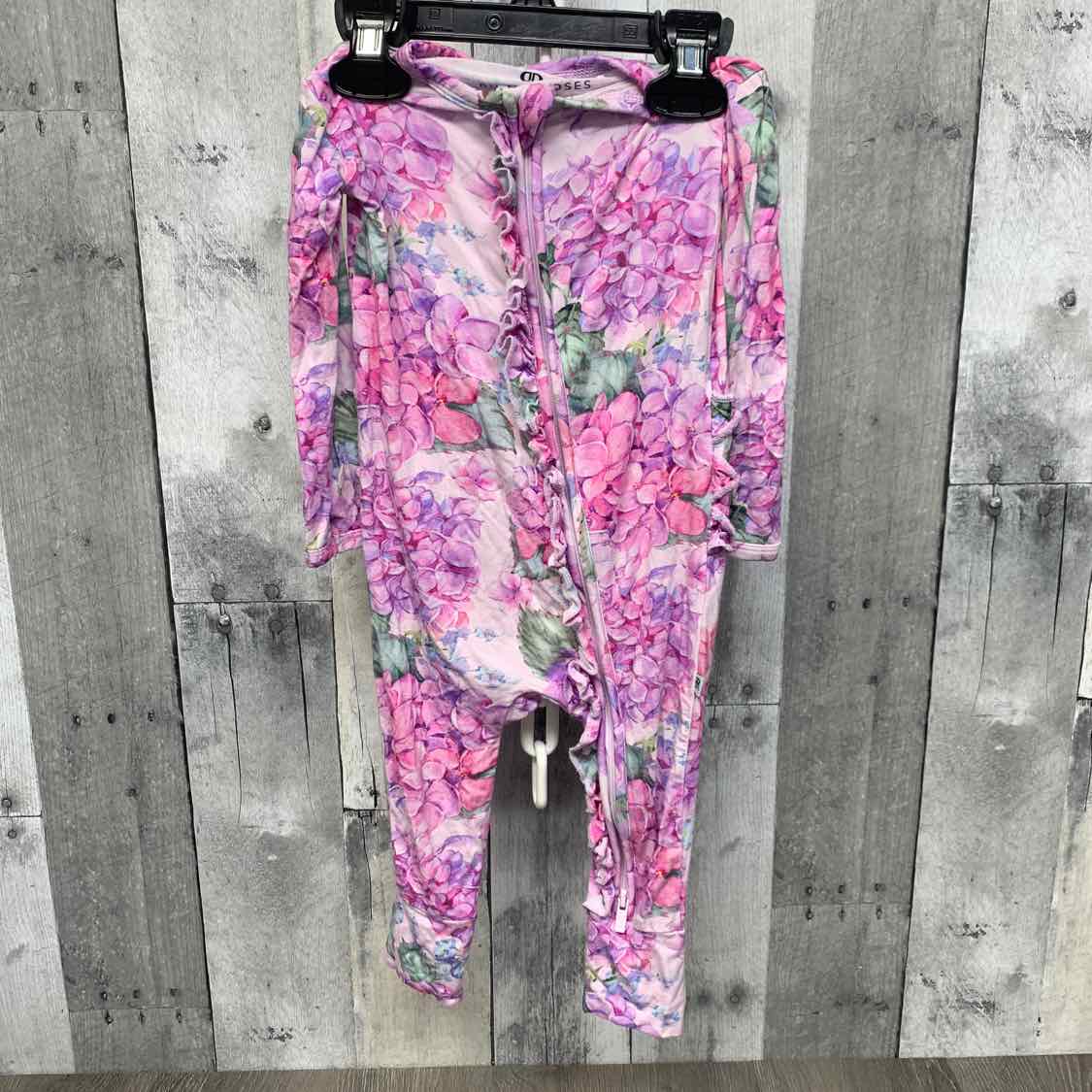 Size 12-18 Months Purple/Pink Bamboo Footy PJs