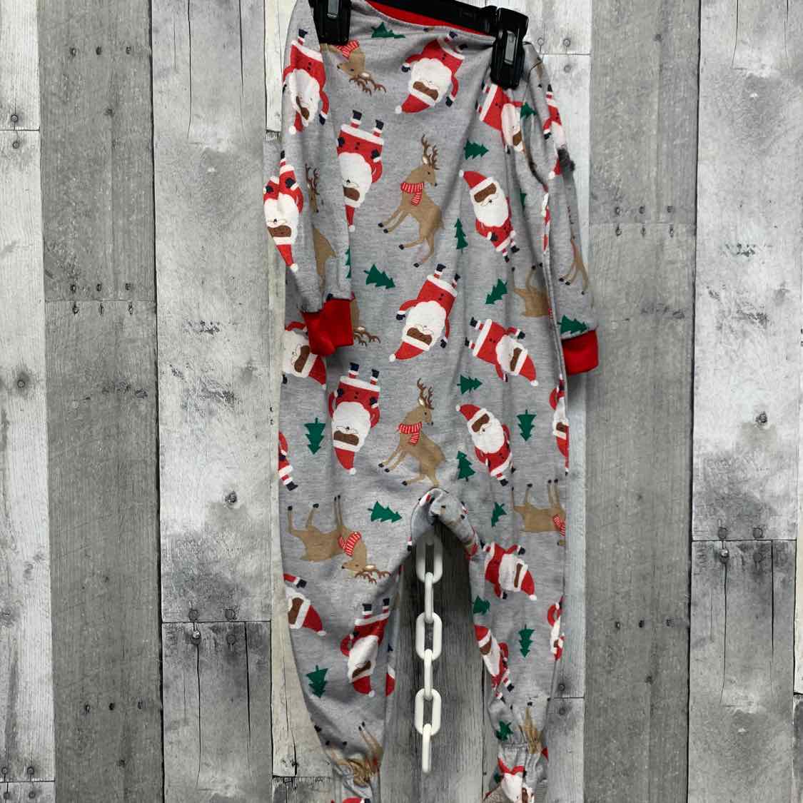Size 18 Months Gray/Red Just One You Footy PJs