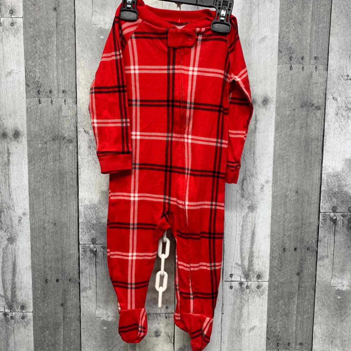 Size 6-9 Months Red/Black Holiday Brands Footy PJs