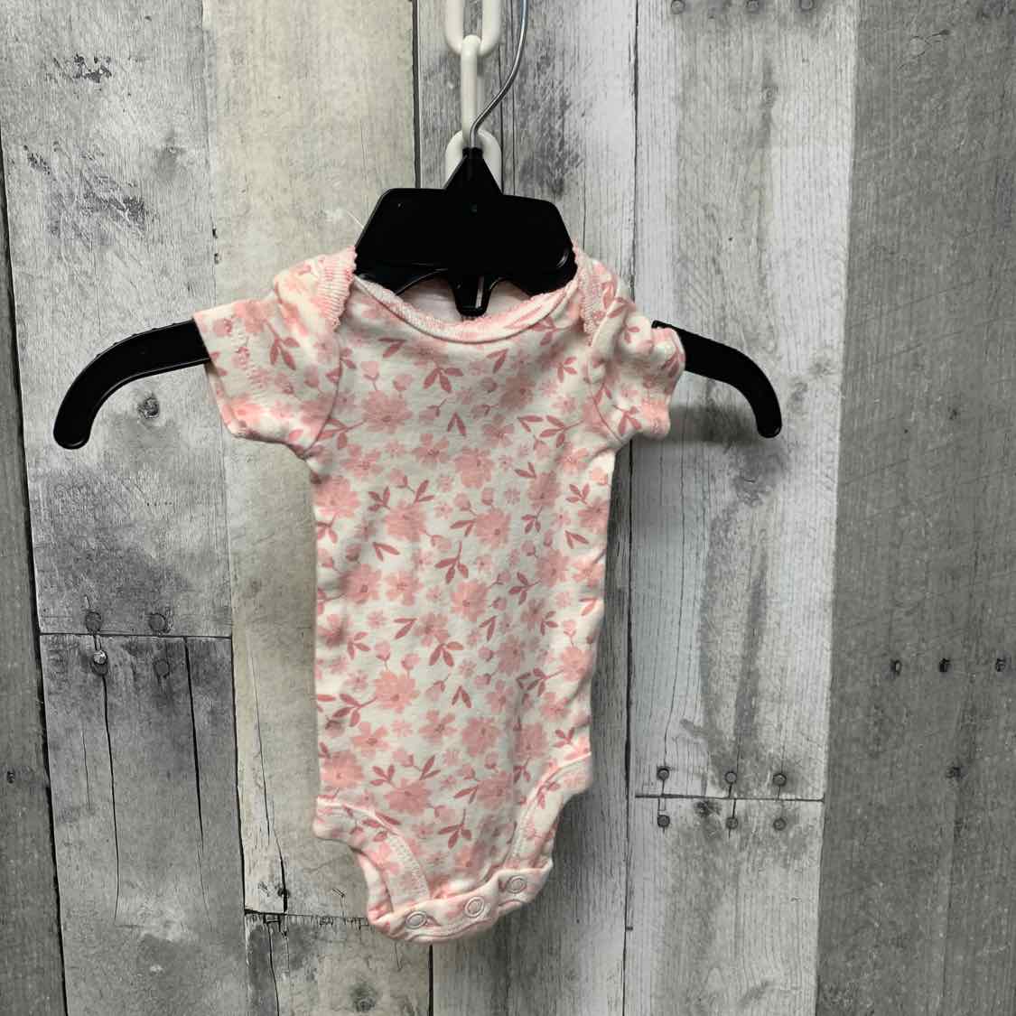 Size Preemie Pink Floral Print Just One You Bodysuit