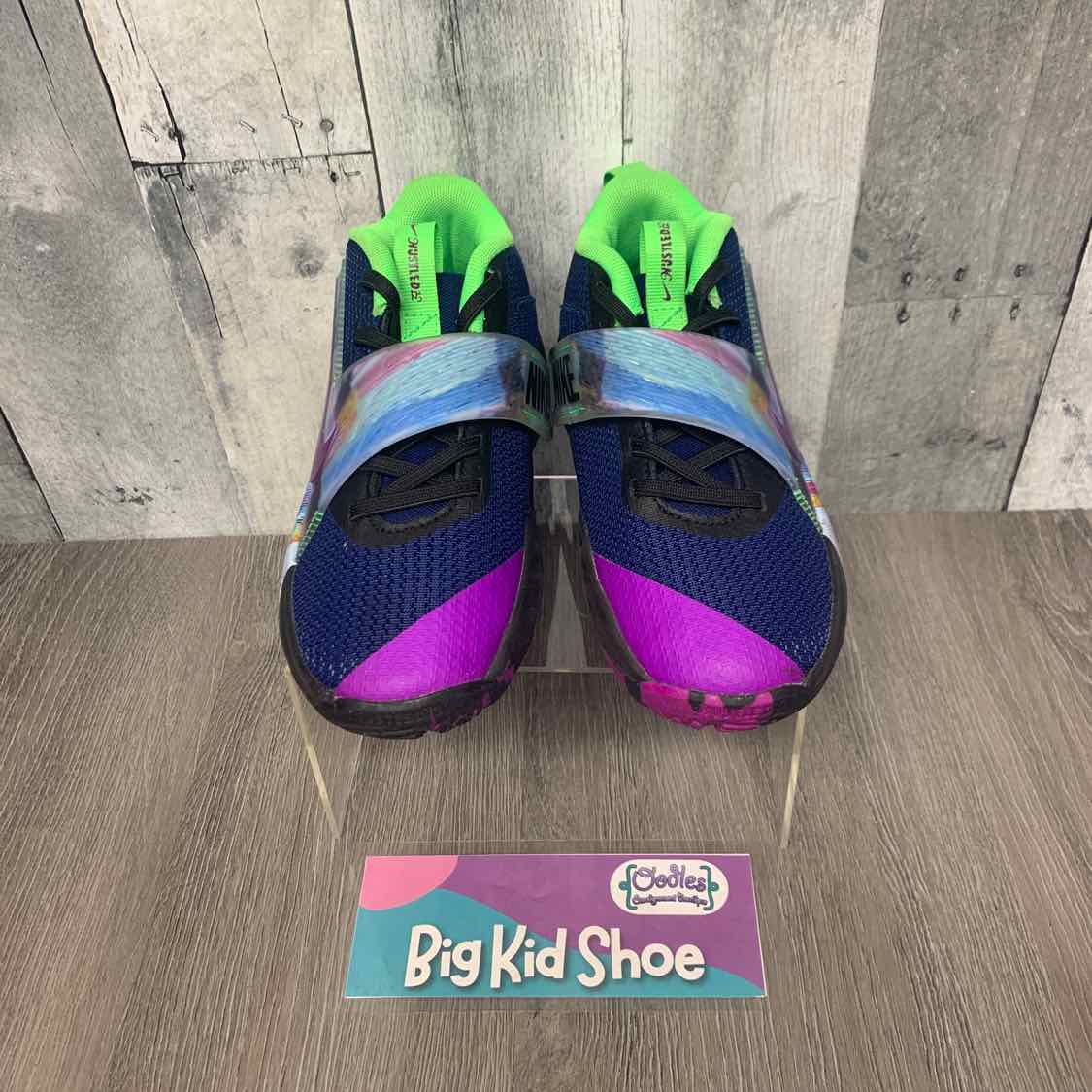Size 1 Navy/Purple Sport Brand Sneakers