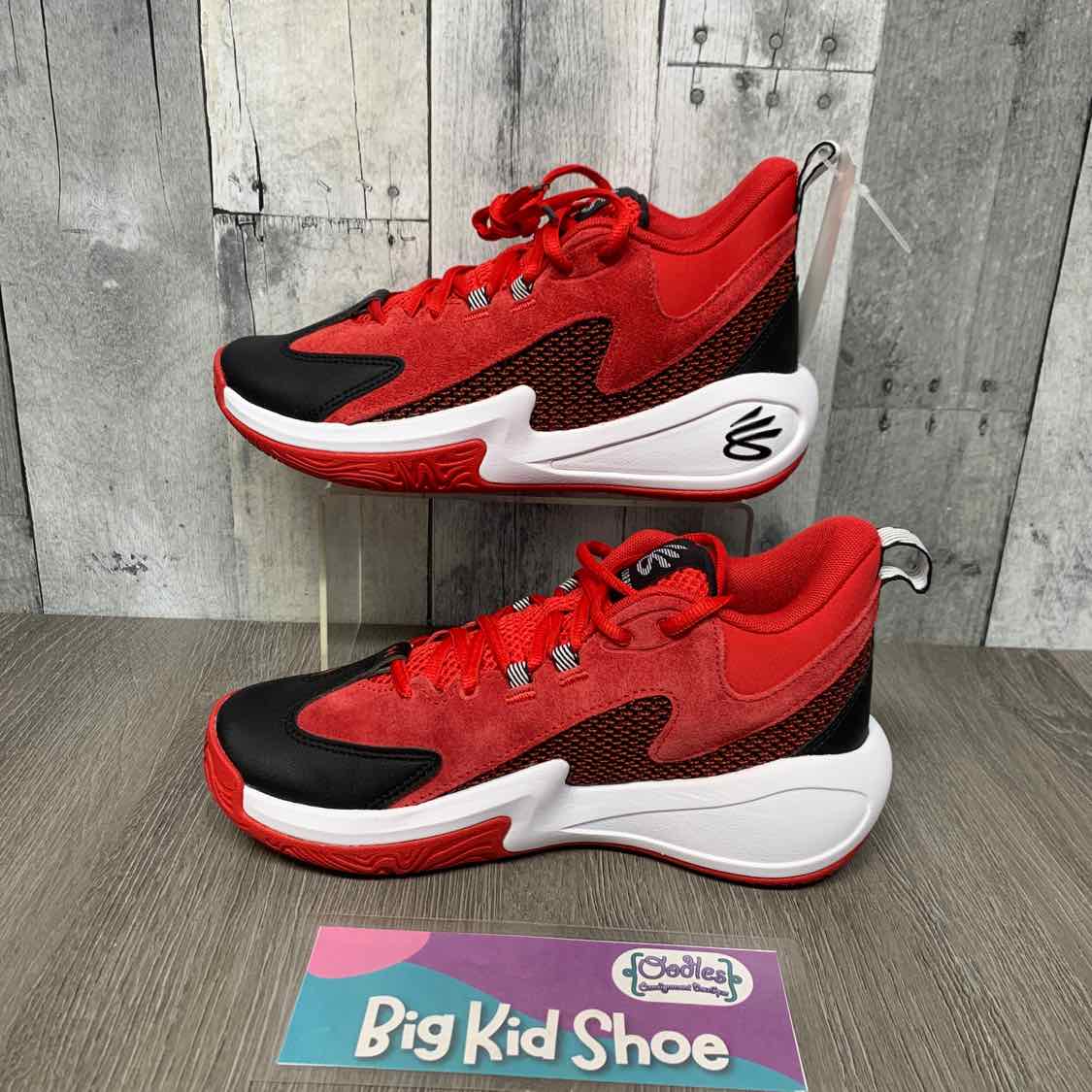 Size 5.5 Red/Black Sport Brand Sneakers