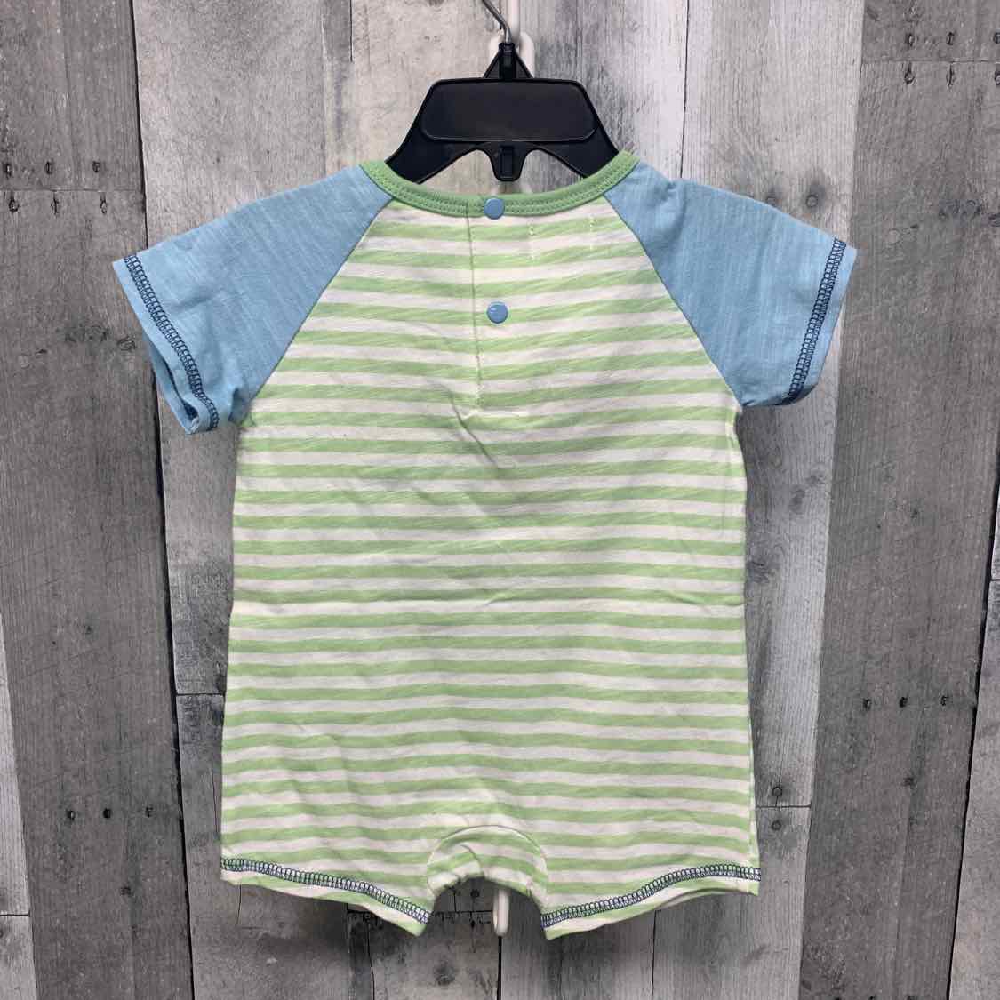 Size 6-9 Months Green/Blue Mud Pie Romper