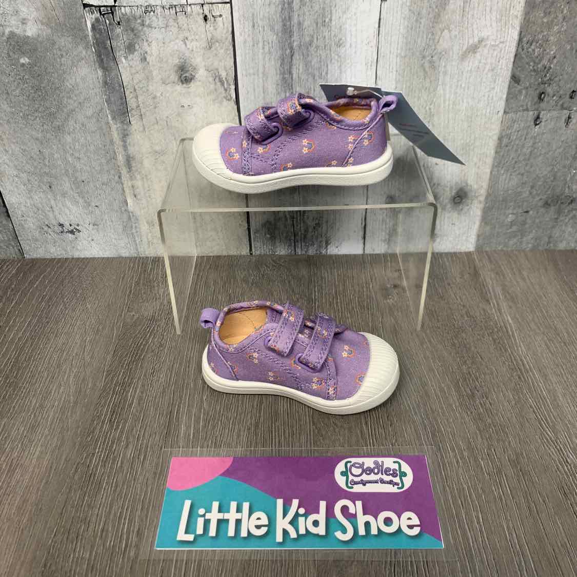 Size 4 Purple Print Cat & Jack Sneakers