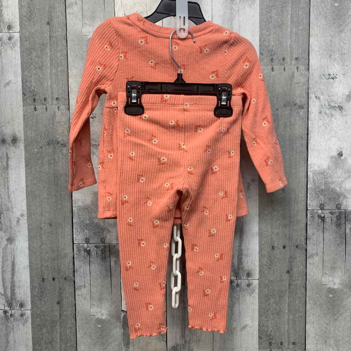 Size 2T Pink Floral Print Cat & Jack Shirt/Leggings