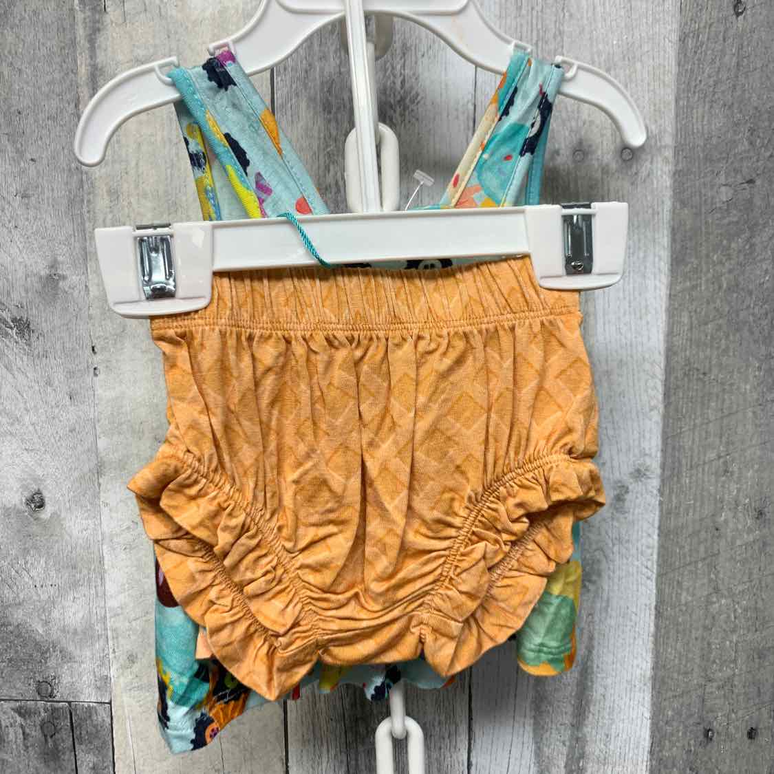 Size 0-3 Months Blue/Tan Posh Peanut Shirt/Shorts