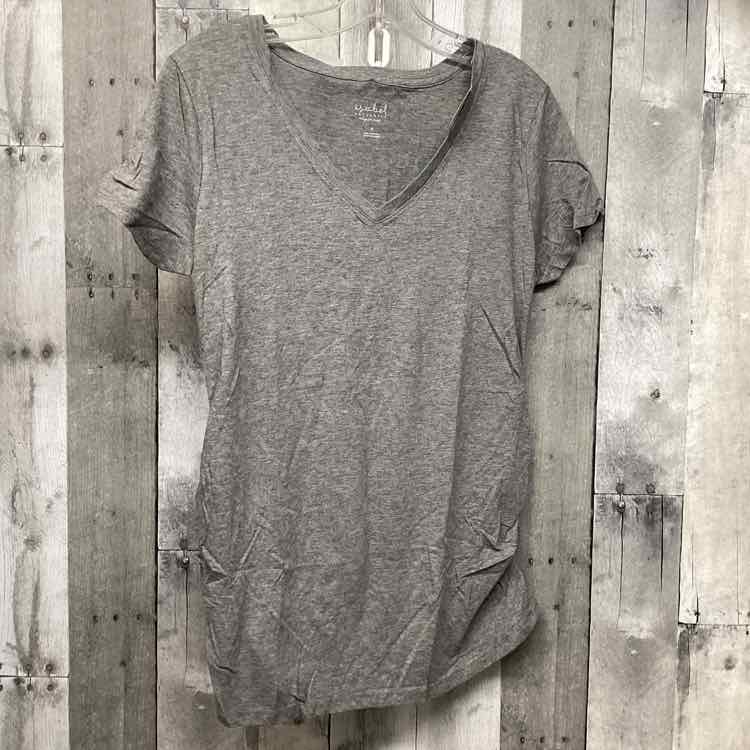 Size M Gray Isabel Maternity T Shirt - OodlesCB