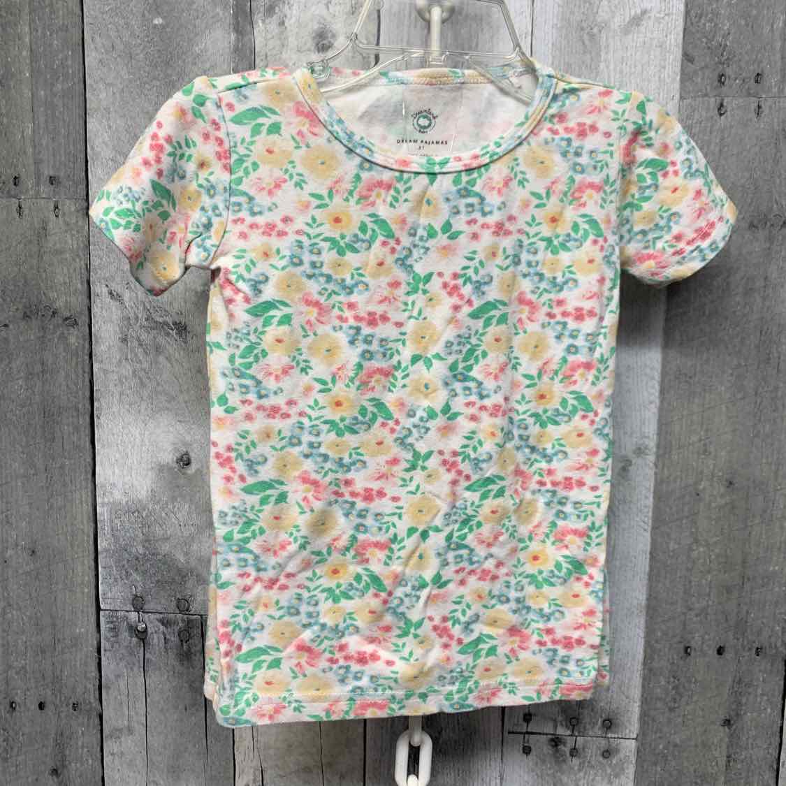 Size 3T Pink/Green Bamboo 2pc PJs