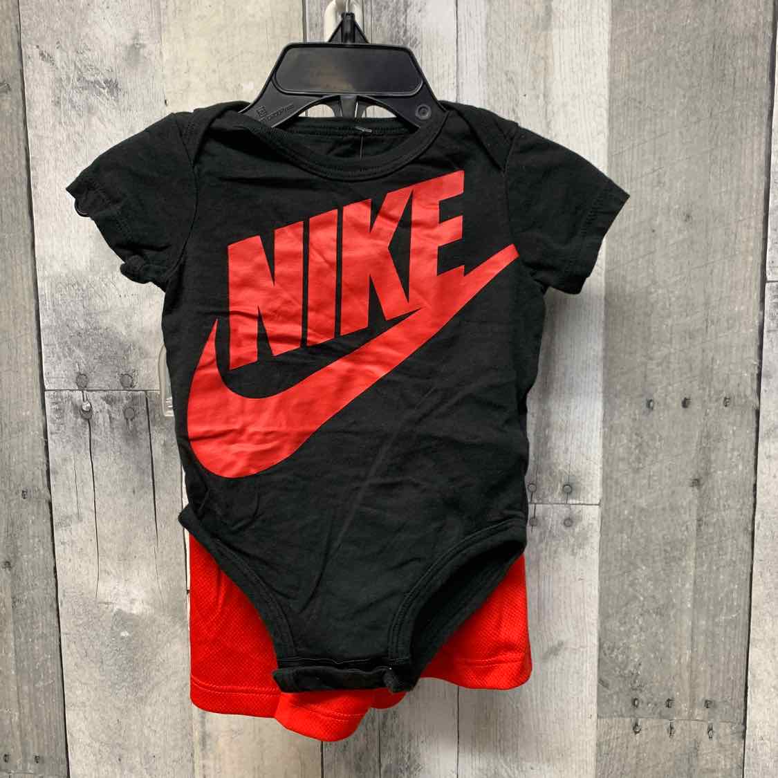 Size 6 Months Red/Black Sport Brand Shirt/Shorts - OodlesCB