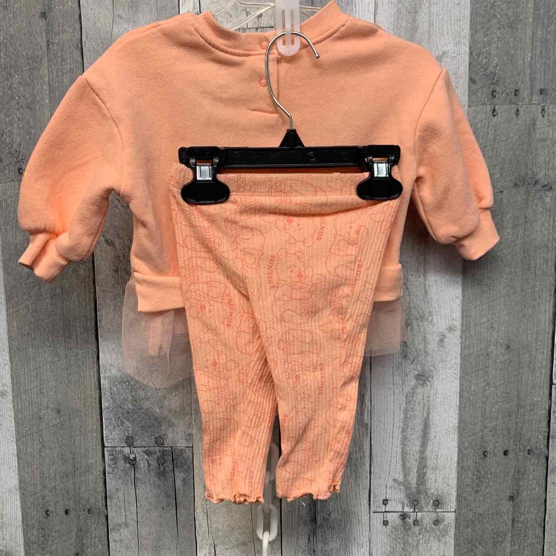 Size 3-6 Months Coral Graphic Disney Shirt/Leggings