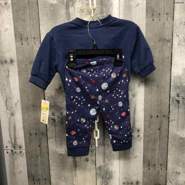 Size 3-6 Months Navy Print Cat & Jack Shirt/Pants
