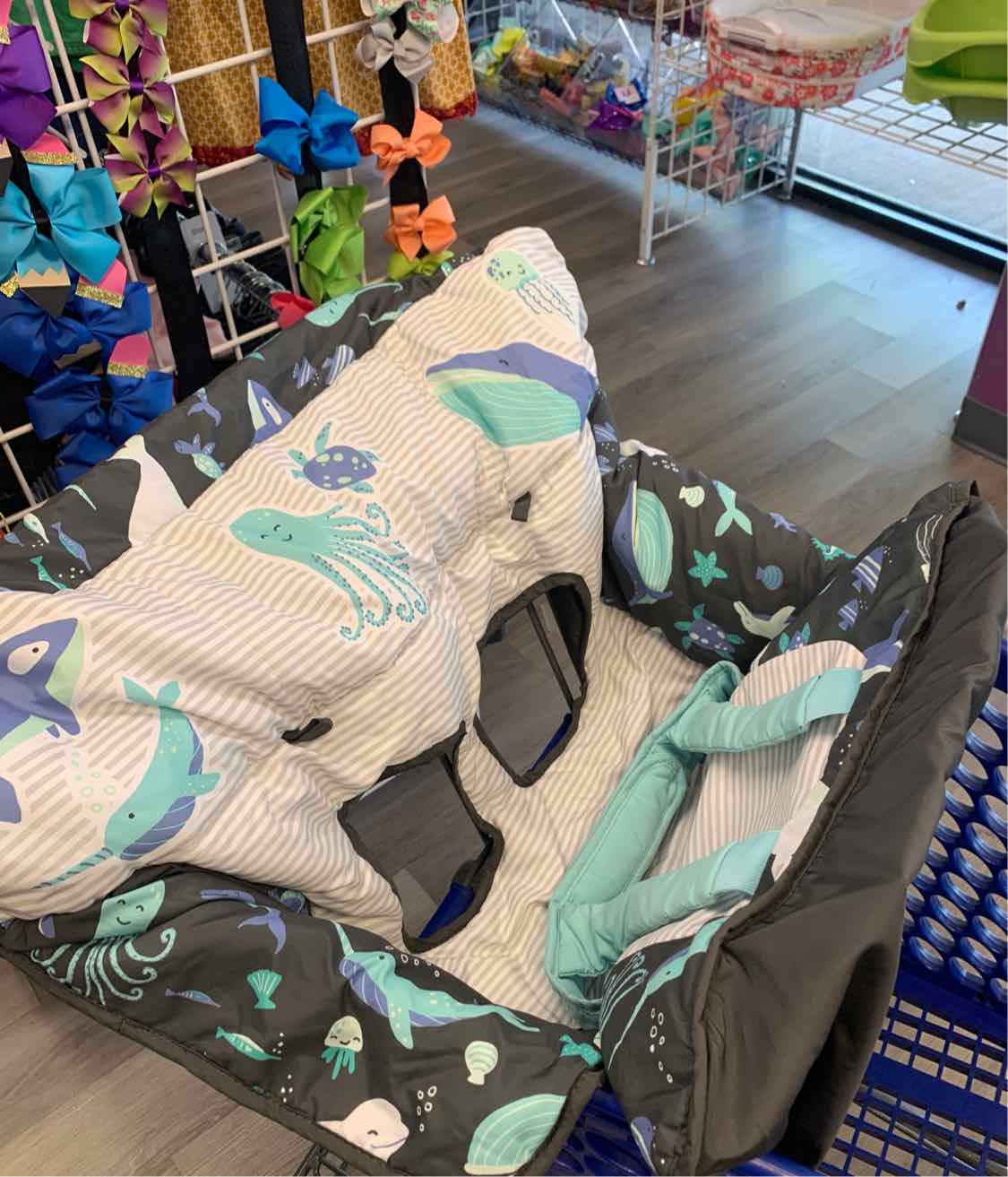 Gold Bug Gray/Blue Ocean Cart Cover
