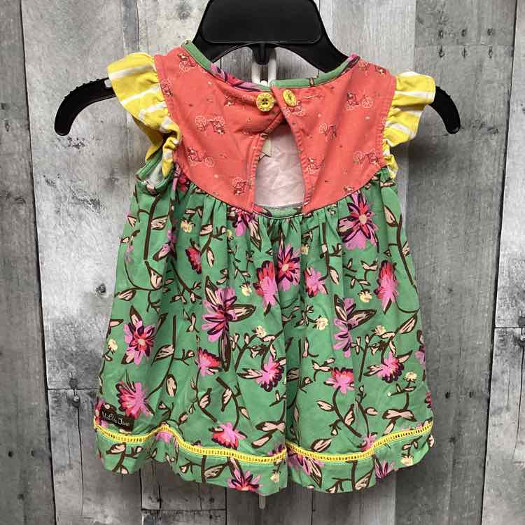 Size 4 Coral/Green Matilda Jane Dress - OodlesCB