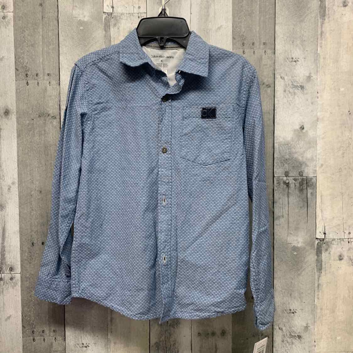 Size 10 Blue Calvin Klein LS Button Up