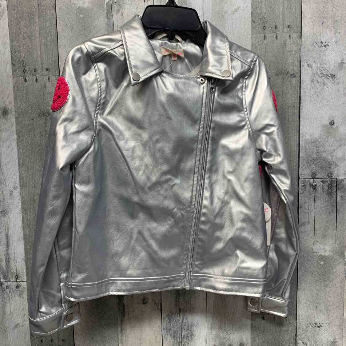 Size 12 Gray/Pink Young Hearts Light Jacket