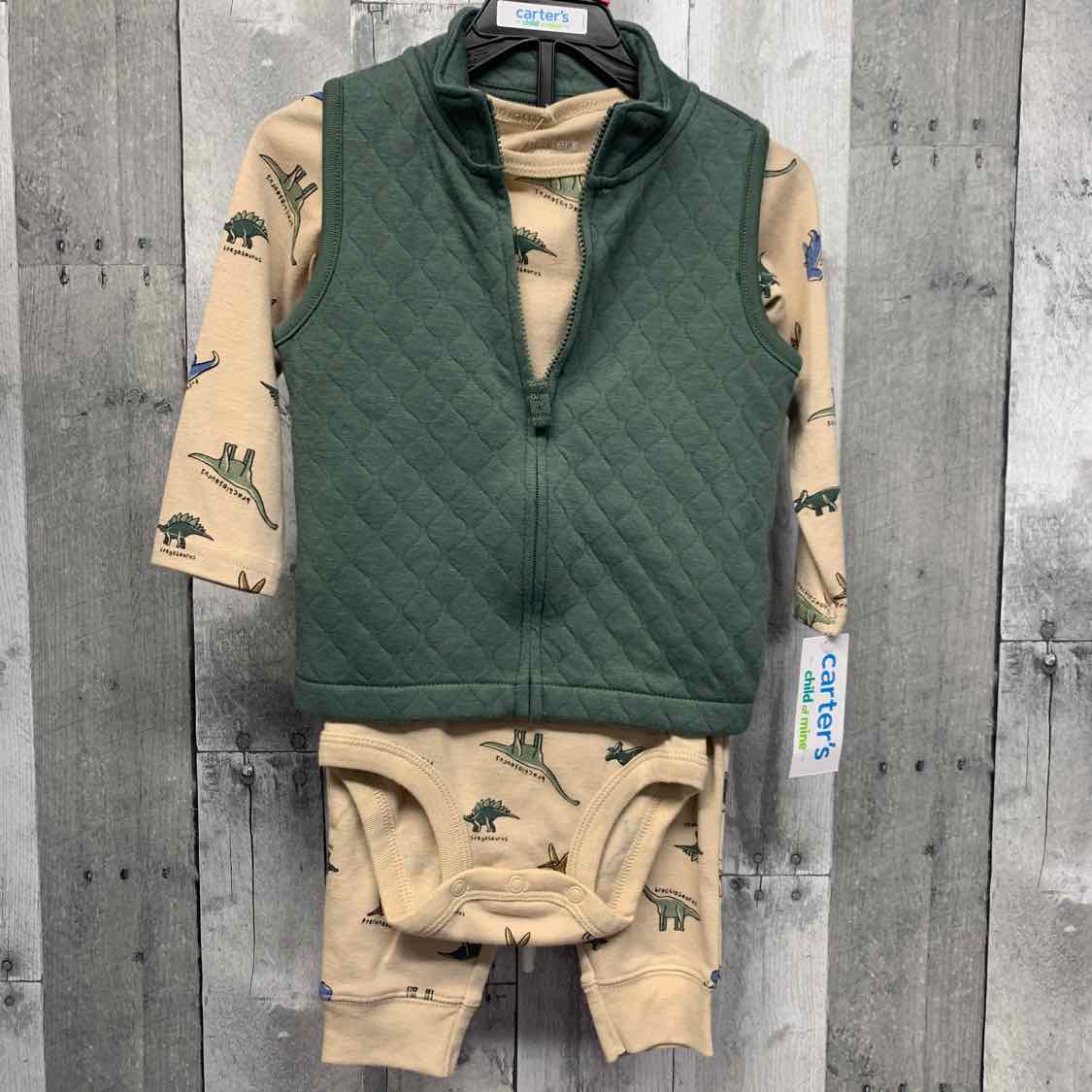 Size 18 Months Tan/Green Child of Mine Shirt/Pants