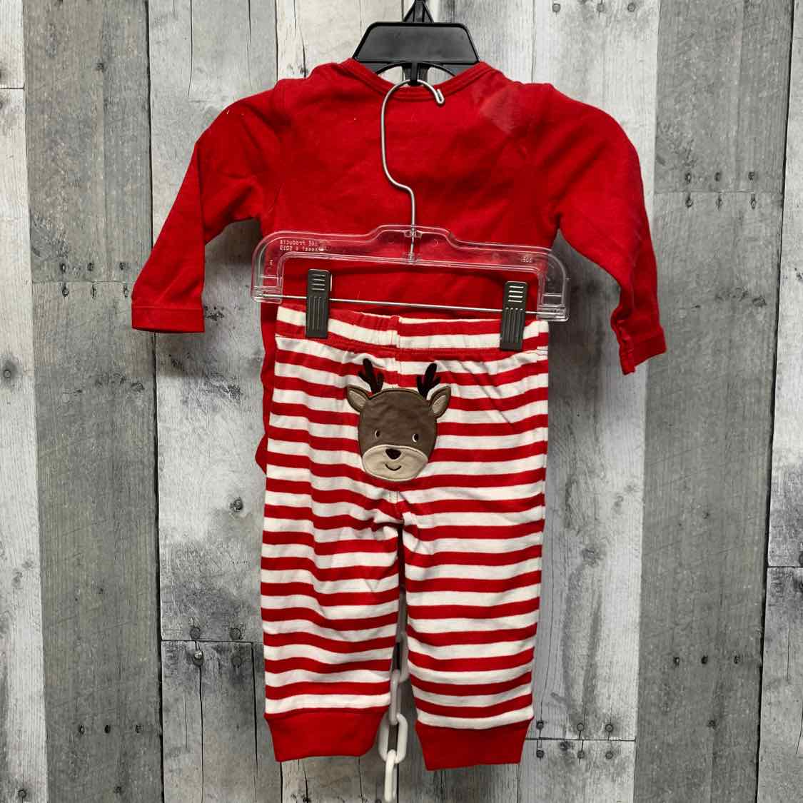 Size 6 Months Red/White Carter's Shirt/Pants