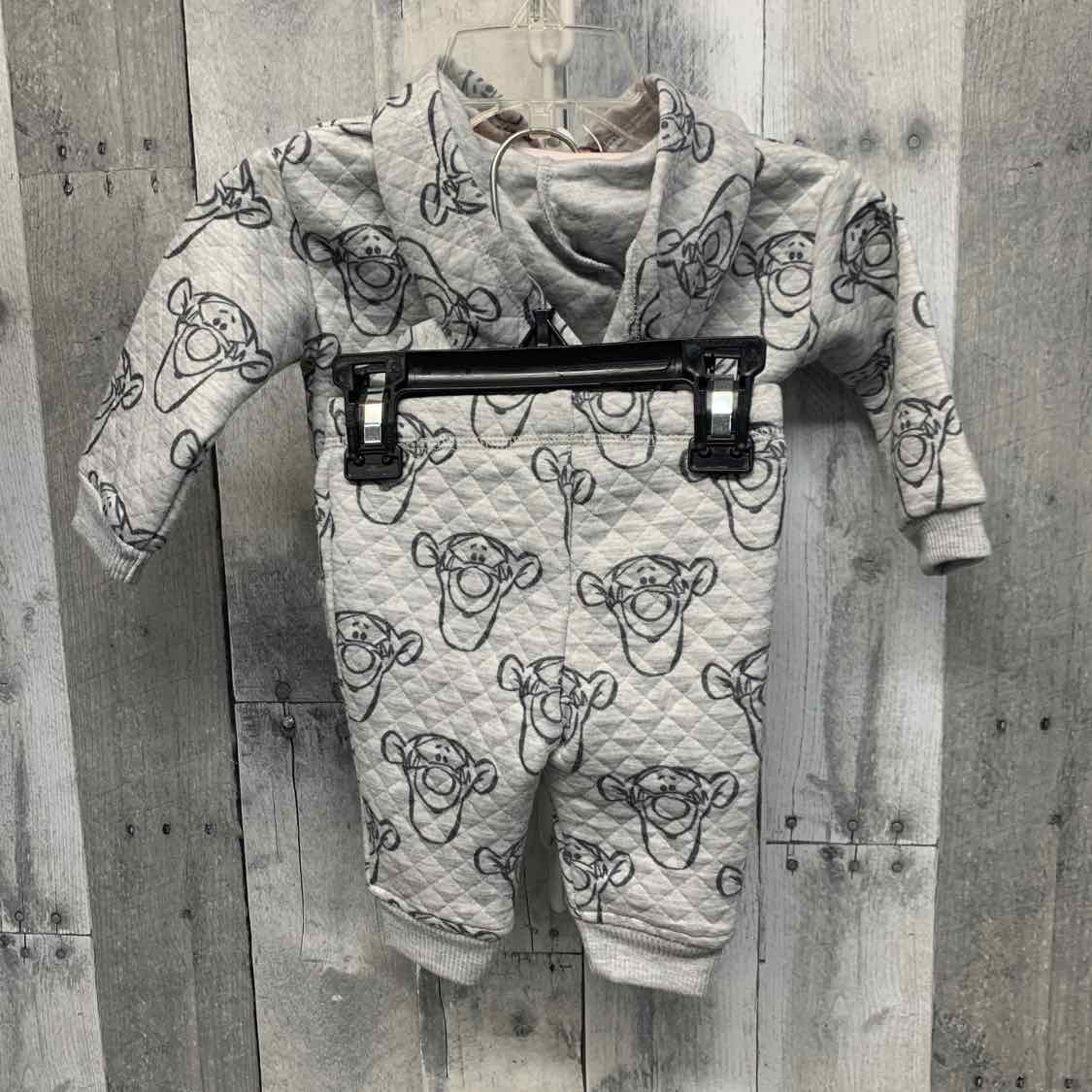Size 3 Months Gray Print Disney Jacket/Pants