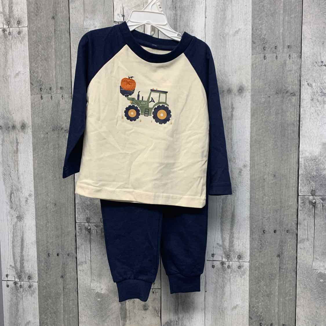 Size 12 Months White/Blue B Brand Shirt/Pants