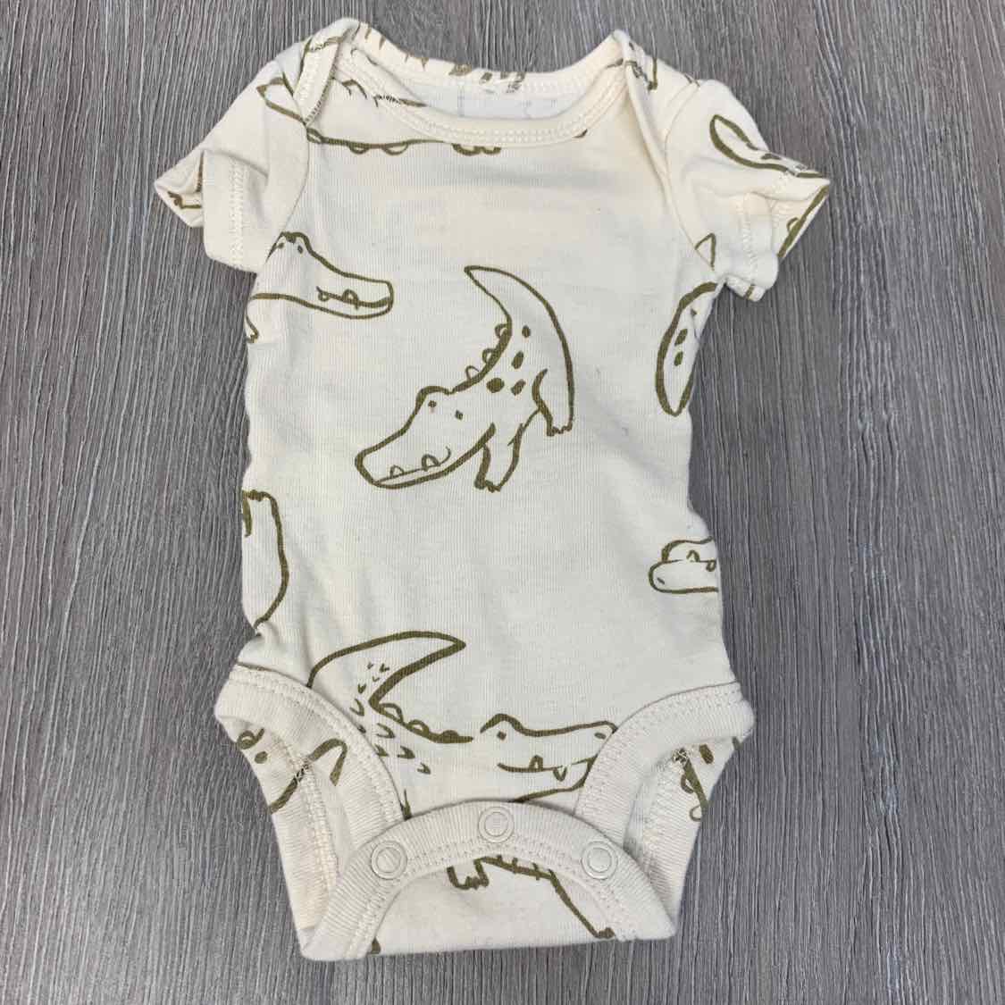 Size Preemie Ivory Print Carter's Bodysuit