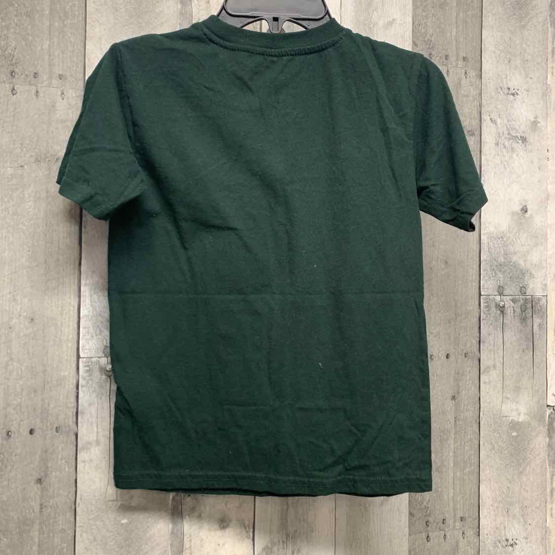 Size 7/8 Green Graphic Holiday Brands Short Sleeve Shirt - OodlesCB