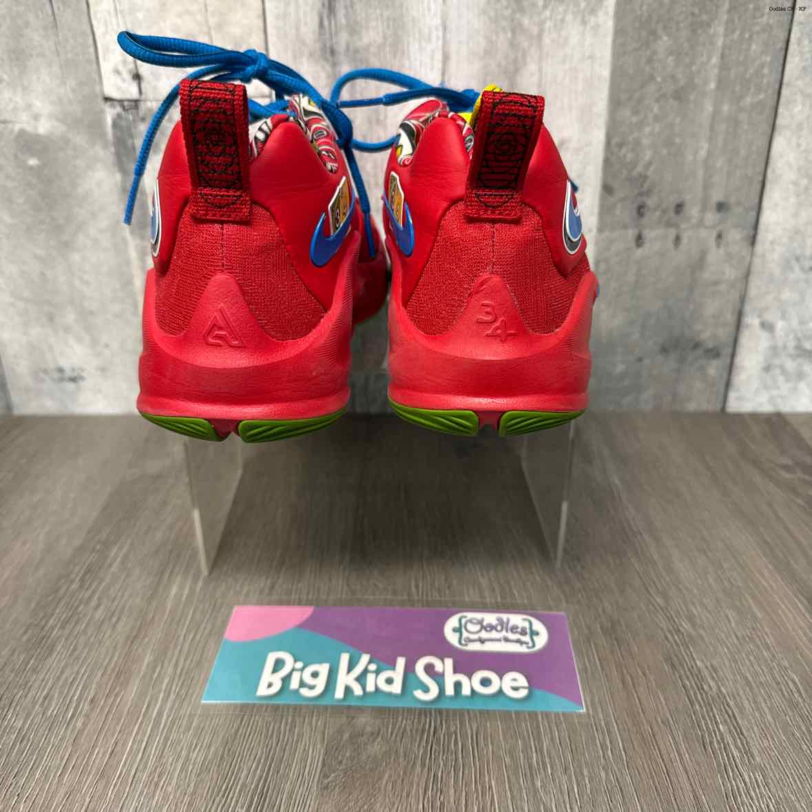 Size 5 Red/Blue Sport Brand Sneakers