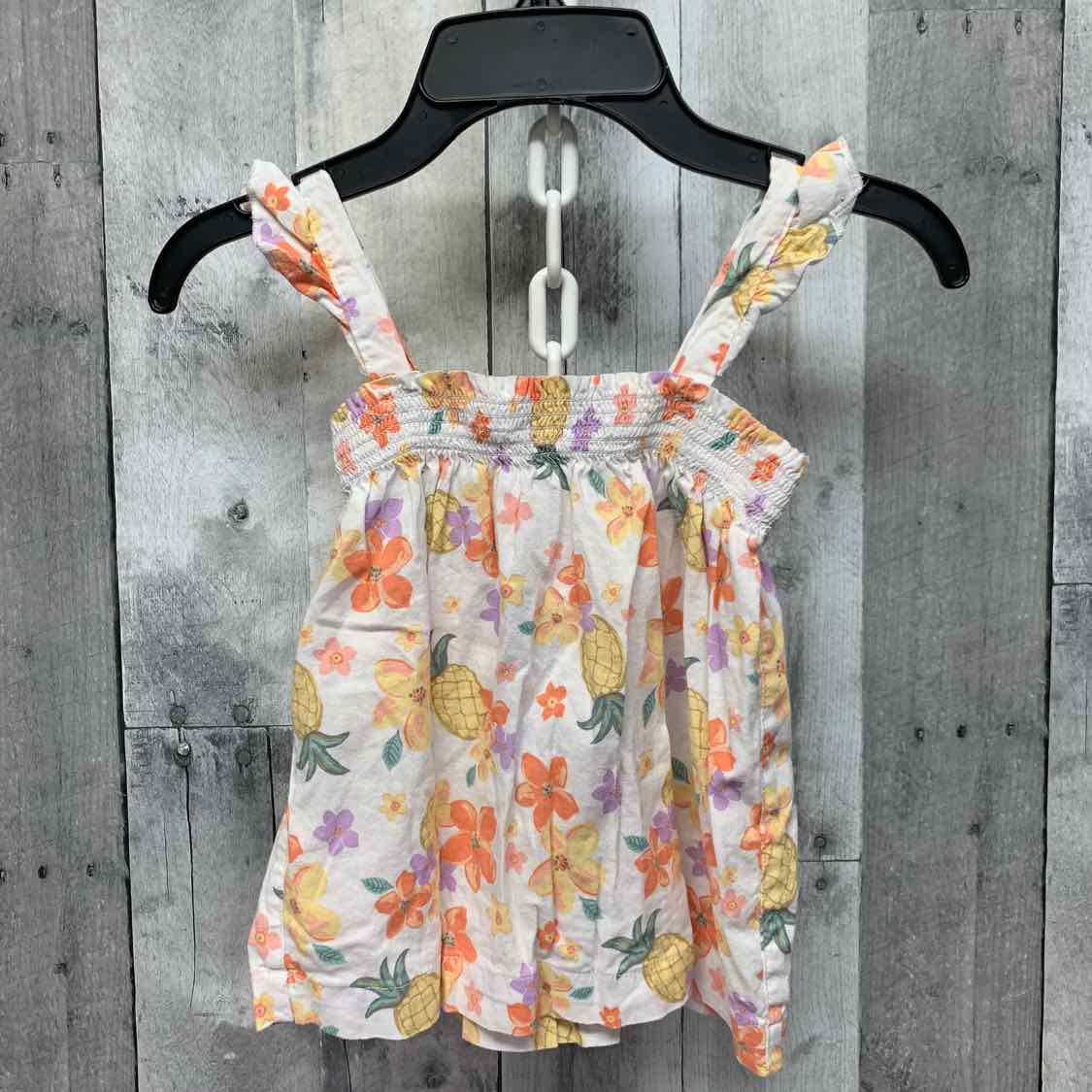 Size 4T White/Orange Members Mark Tank Top