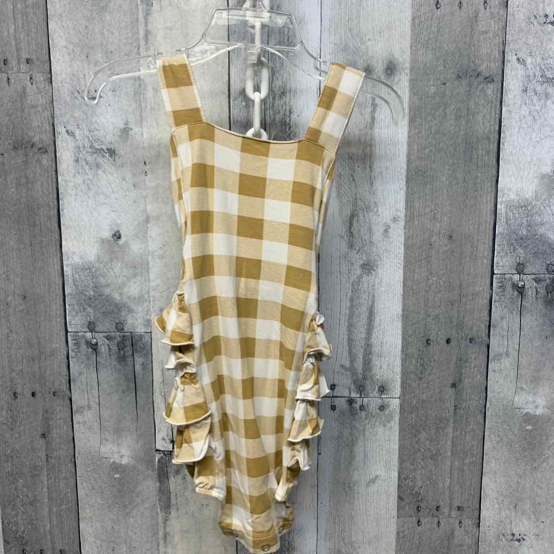 Size 2T Tan Plaid Kate Quinn Romper