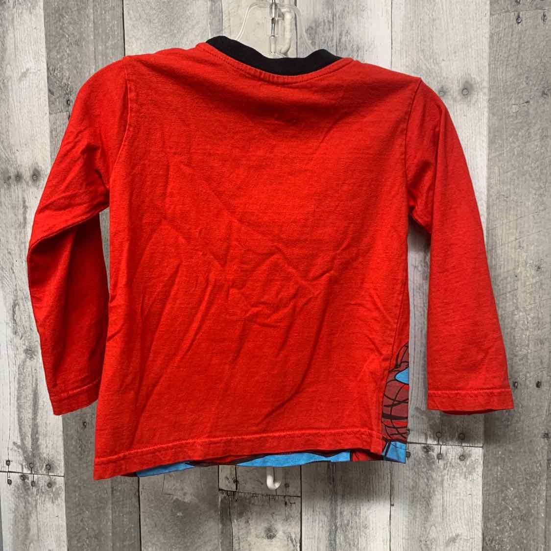 Size 4T Red Graphic Marvel Long Sleeve Shirt