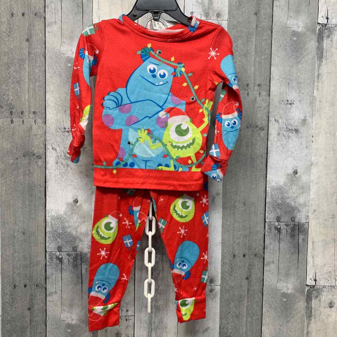 Size 3T Red Graphic Disney 2pc PJs