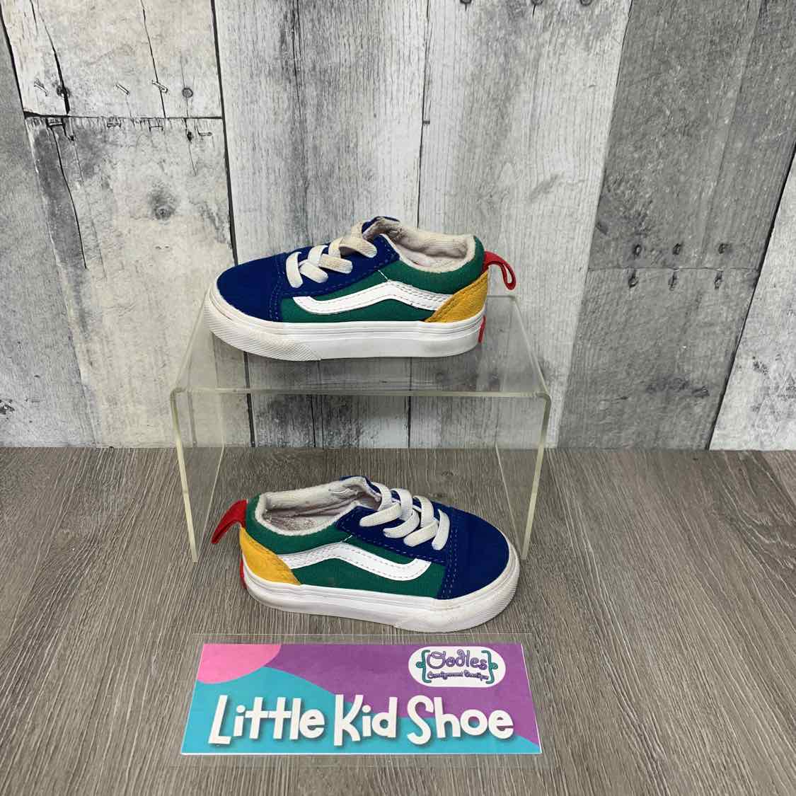 Size 5 Blue/Green Vans Sneakers