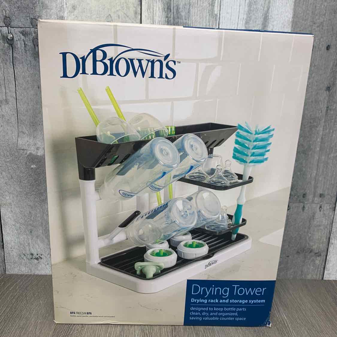 Dr Browns White/Blue Drying Rack