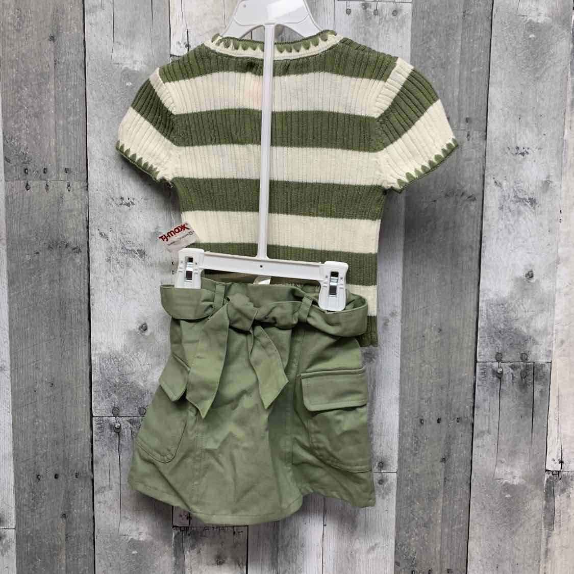 Size 4 Green/White Tommy Bahama Shirt/Skirt