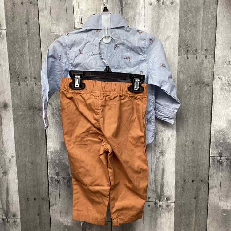 Size 12 Months Blue/Brown Carter's Shirt/Pants