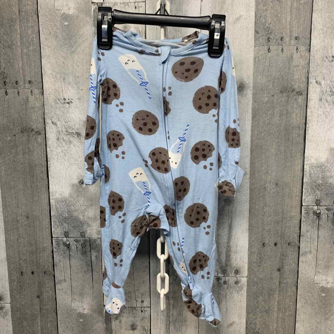 Size 3 Months Blue/Brown B Brand Footy PJs